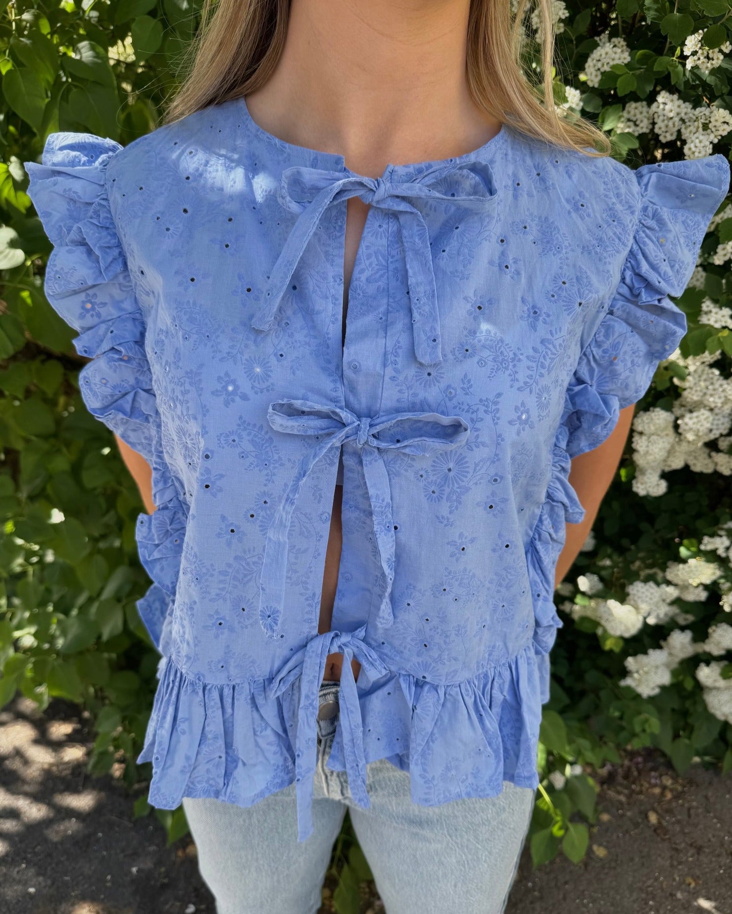 OBJCILIE Top - Cornflower Blue